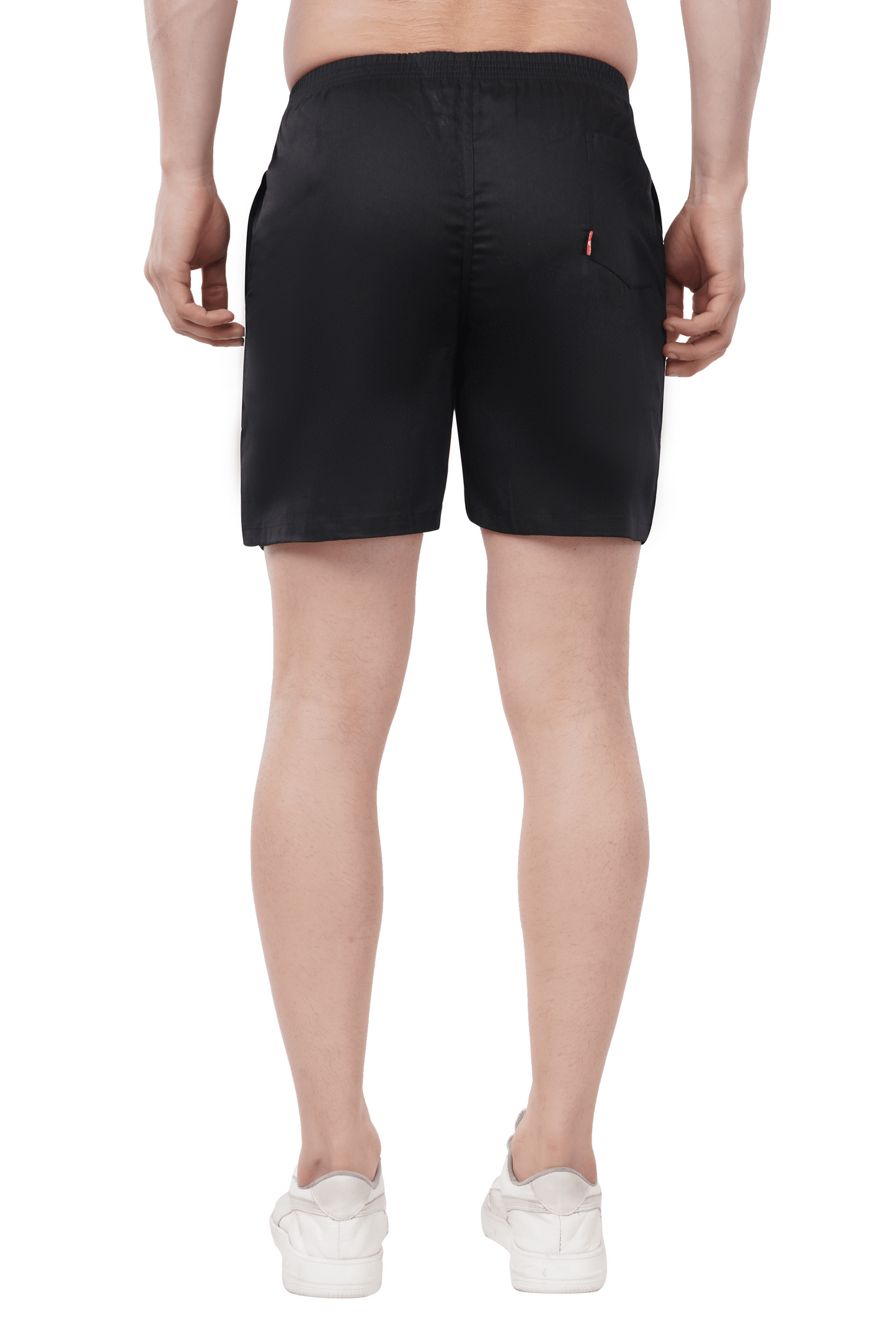 Khoksa Mens Boxer Shorts Solid Colour Black Khoksa