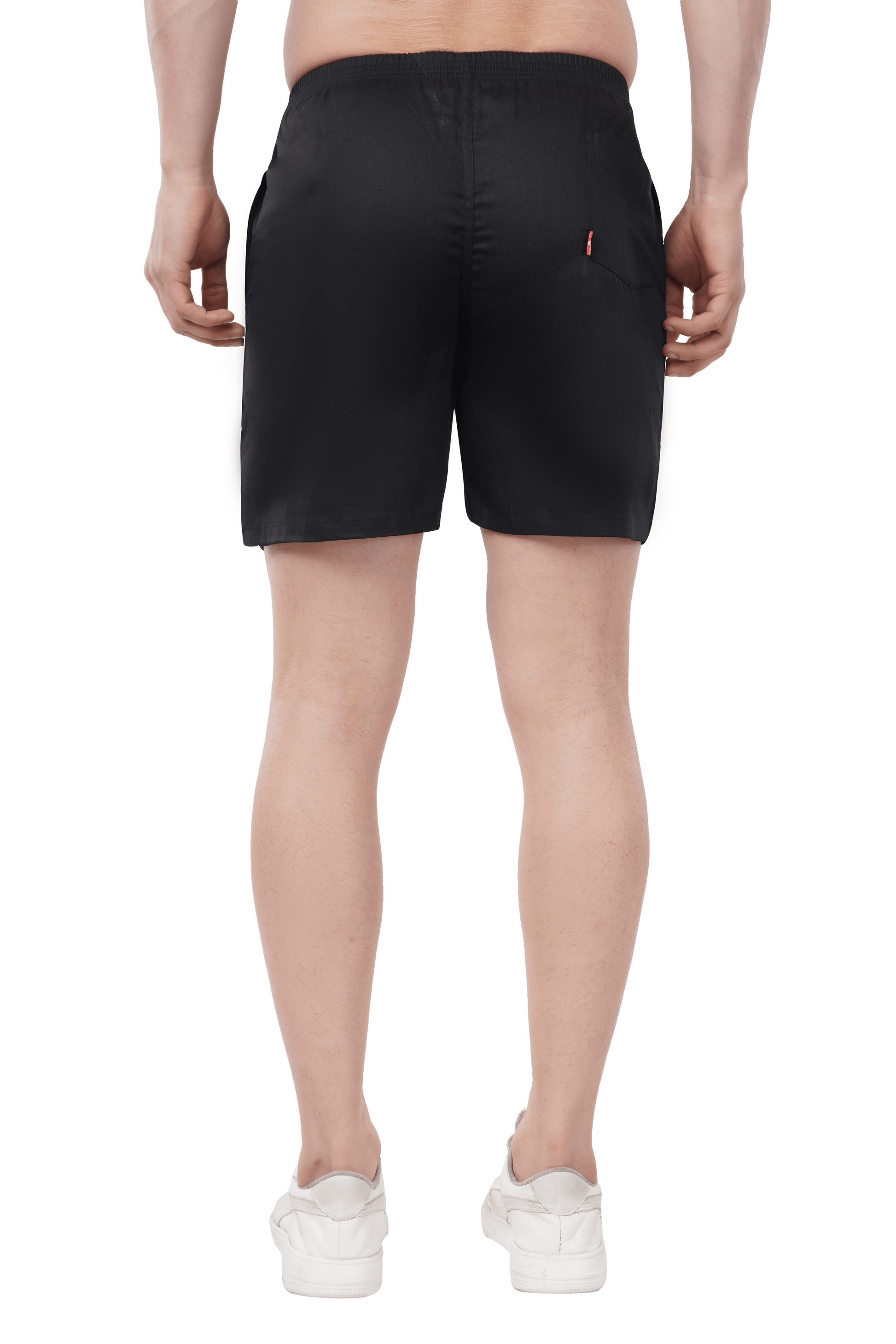Khoksa Mens Boxer Shorts Solid Colour Black Khoksa