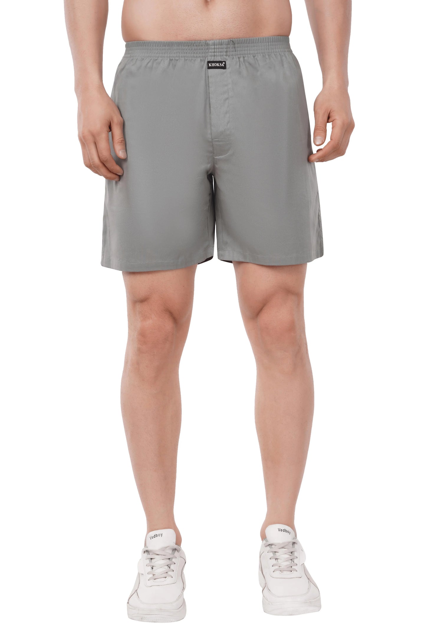 Khoksa Mens Boxer Shorts Solid Colour Light Green Khoksa