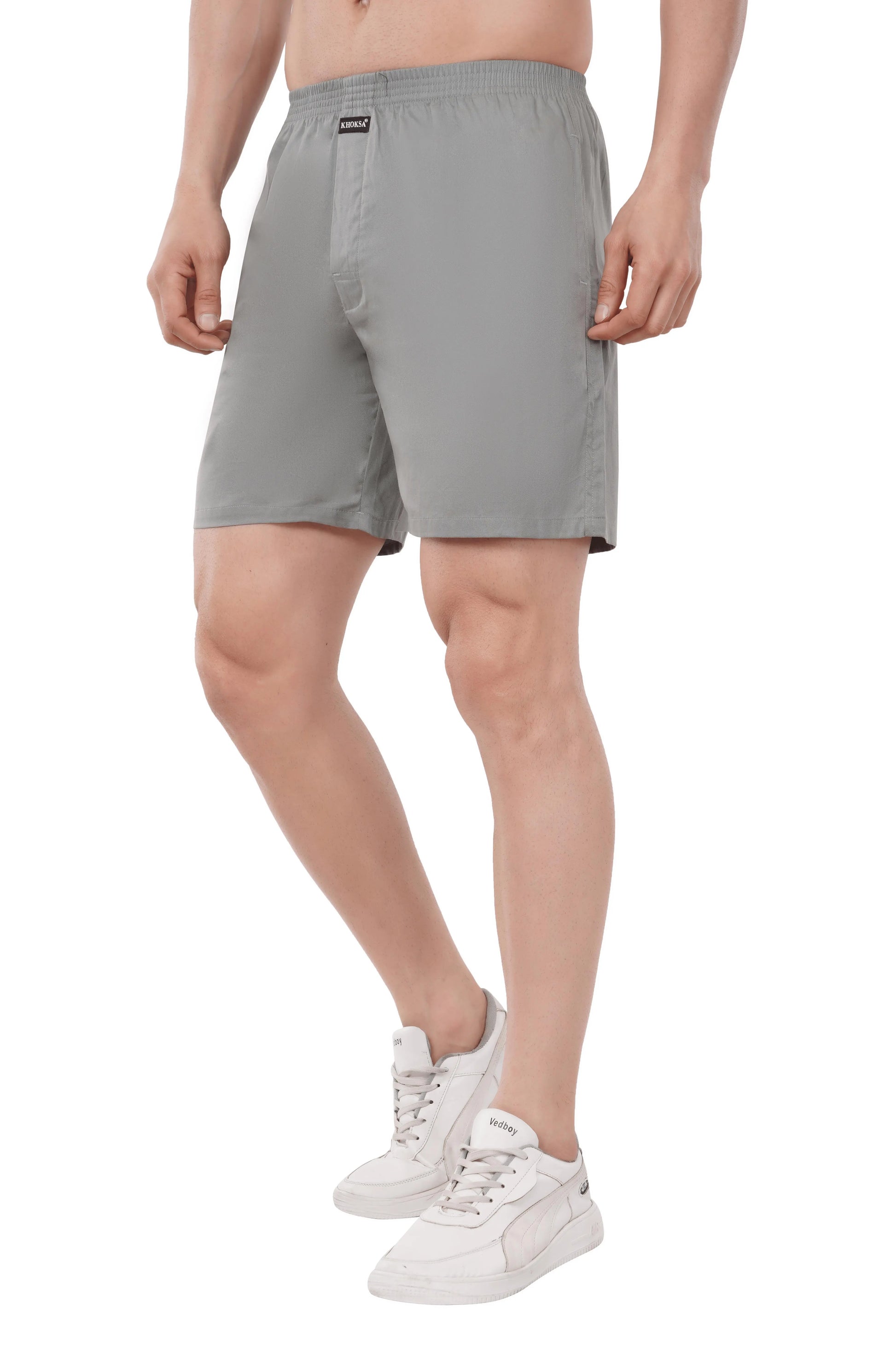 Khoksa Mens Boxer Shorts Solid Colour Light Green Khoksa