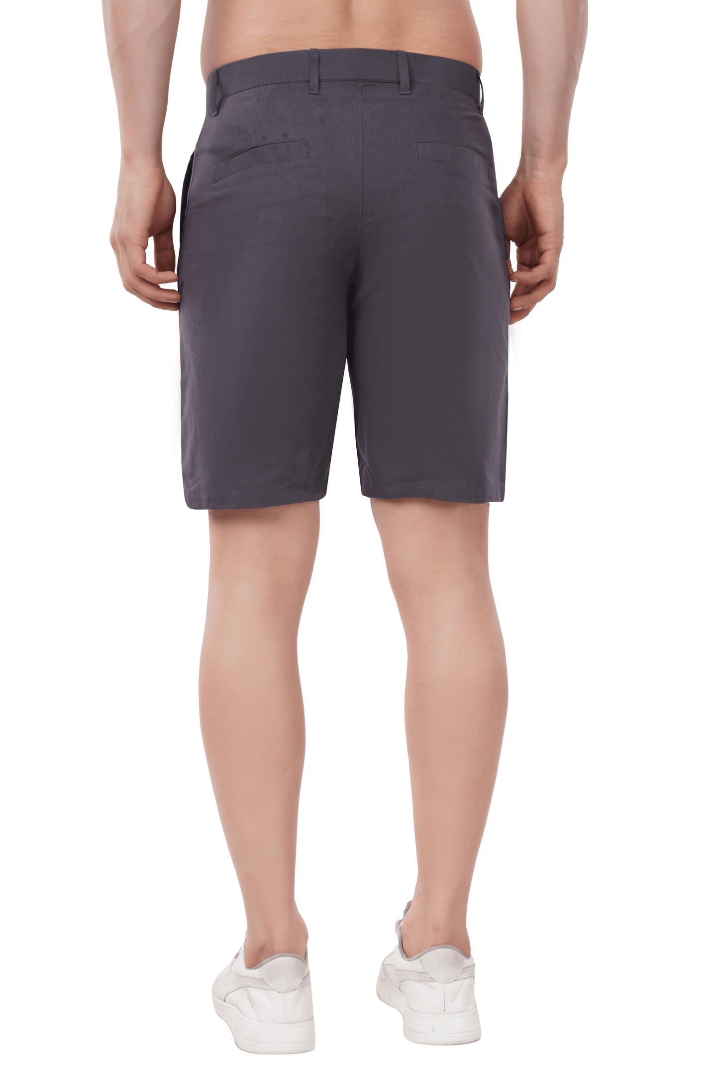 Khoksa Mens Solid Short Twill Cotton Color Black Khoksa