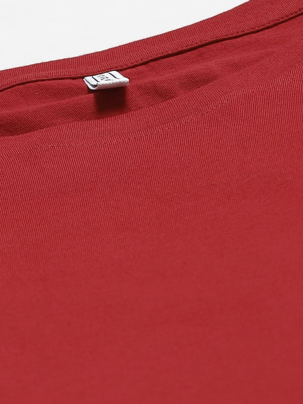 KHOKSA Casual Regular Fit Round Top for Women Black And Red khoksa