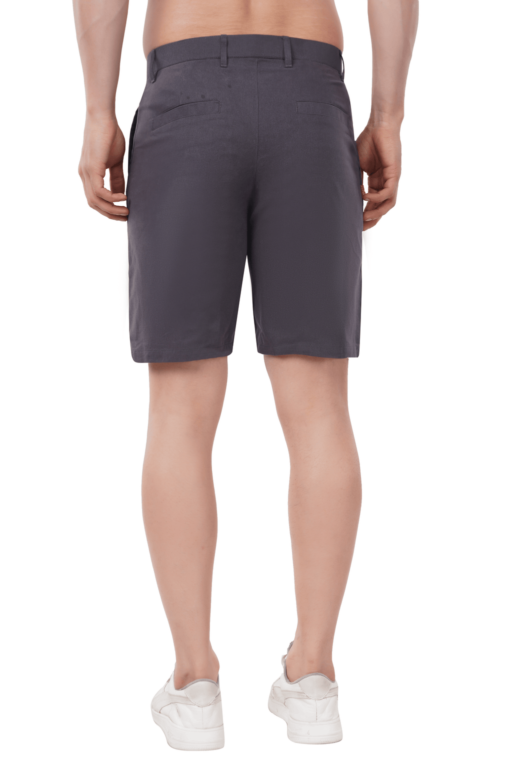 Khoksa Mens Solid Short Twill Cotton Color Black Khoksa