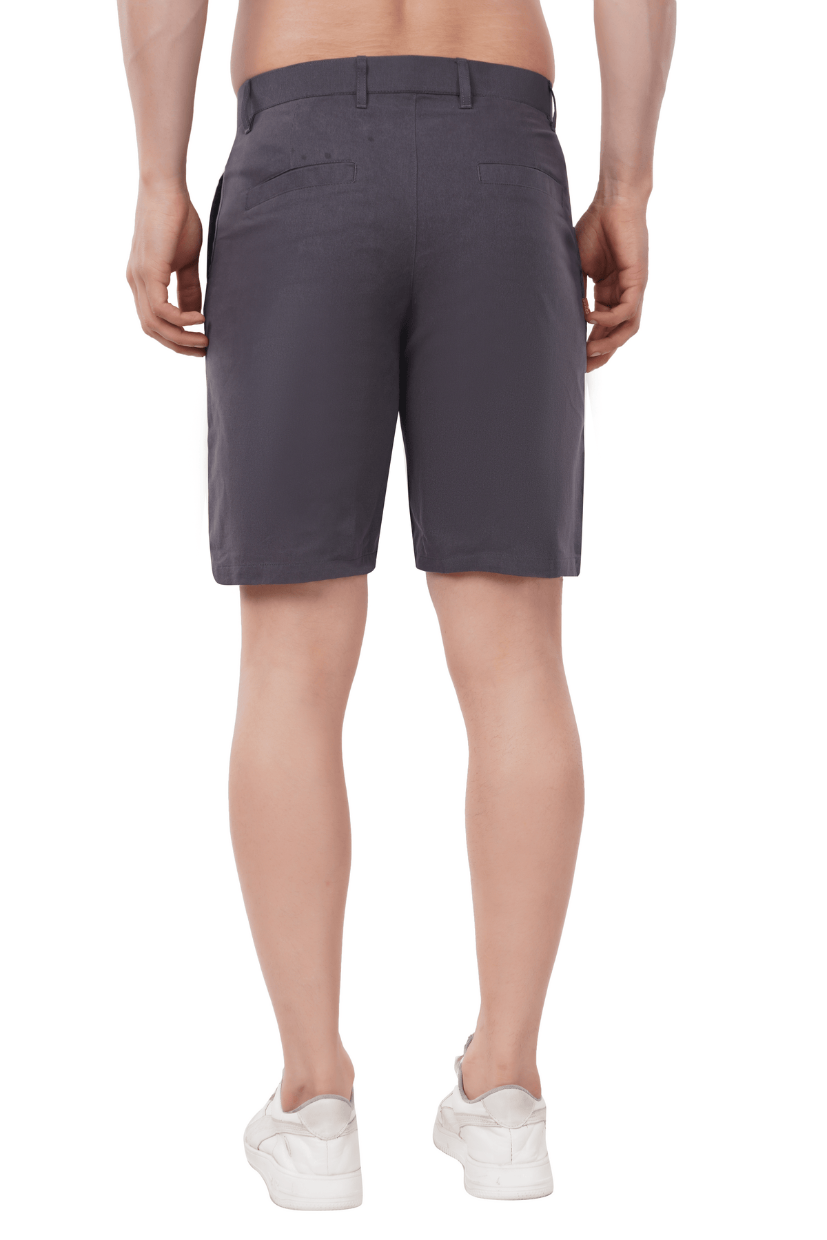 Khoksa Mens Solid Short Twill Cotton Color Black Khoksa